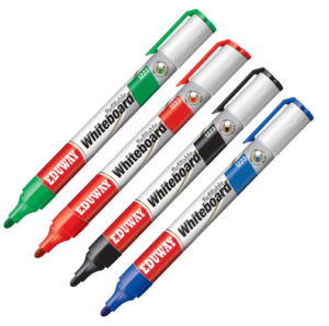 Eduway Whiteboard Marker Set of 4 |Easily Erasable Ink